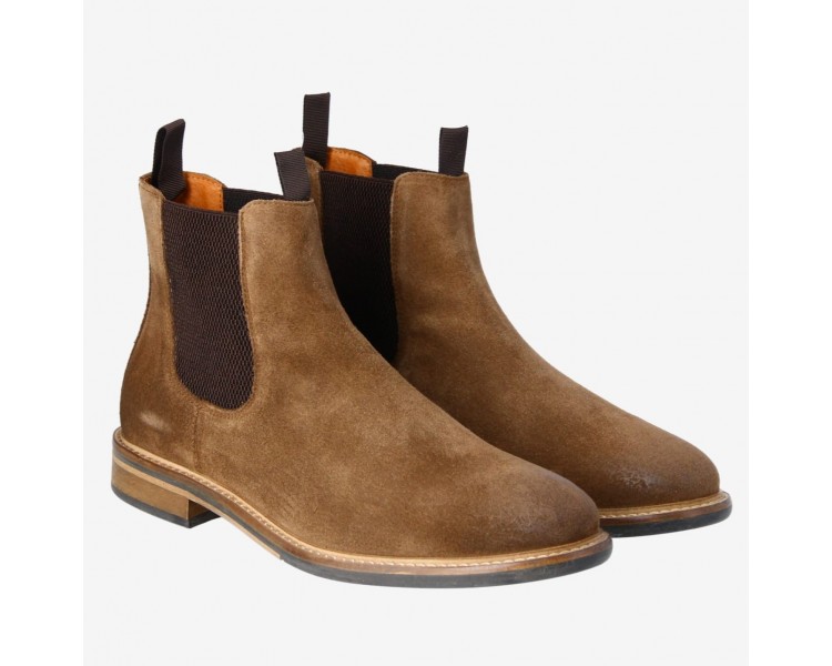 Bottines Pilot Chelsea daim Fango de la marque Schmoove.