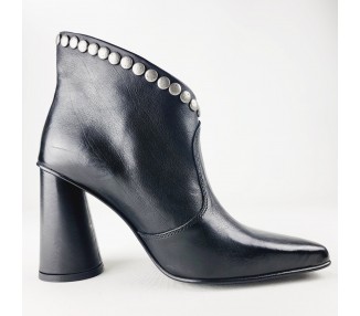 Bottines F333K3 en cuir Noir Arica Nero de la marque Semerdjian.