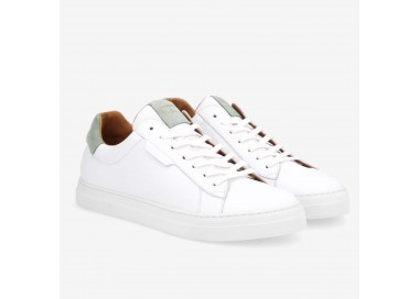 Baskets Spark Clay en cuir et daim White Menta de la marque Schmoove.