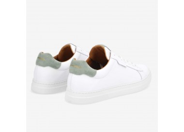 Baskets Spark Clay en cuir et daim White Menta de la marque Schmoove.