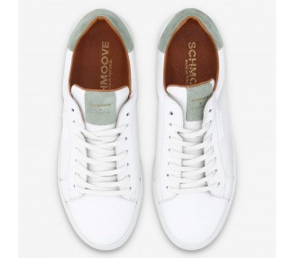 Baskets Spark Clay en cuir et daim White Menta de la marque Schmoove.