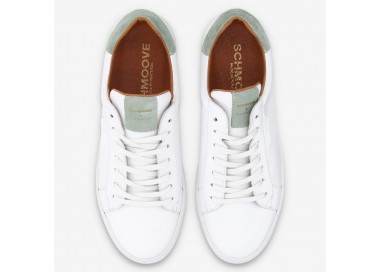 Baskets Spark Clay en cuir et daim White Menta de la marque Schmoove.