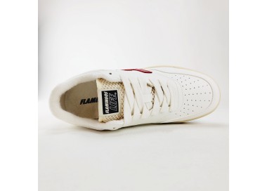 Baskets Vegan Retro 90s de couleurs White Cherry Sky de la marque Flamingo Life.