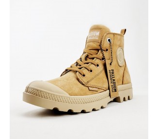 Bottines Pampa hi zip en nubuck dear brown de la marque Palladium.