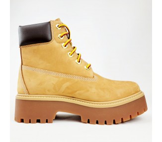Bottines Stone Street 6in en nubuck Wheat de la marque Timberland.