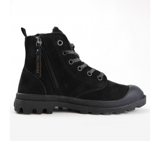 Bottines Pampa hi zip en nubuck Noir de la marque Palladium.