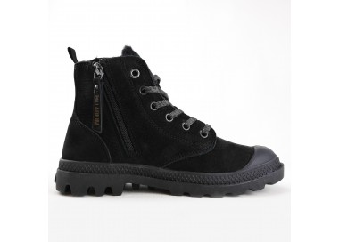 Bottines Pampa hi zip en nubuck Noir de la marque Palladium.
