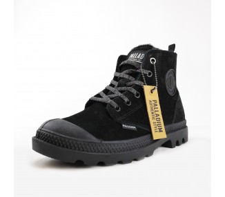 Bottines Pampa hi zip en nubuck Noir de la marque Palladium.