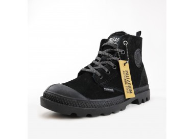 Bottines Pampa hi zip en nubuck Noir de la marque Palladium.