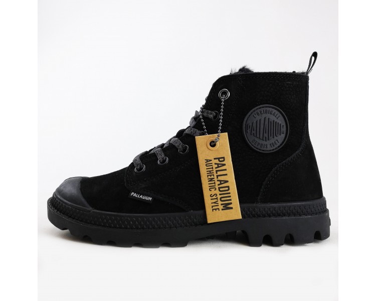 Bottines Pampa hi zip en nubuck Noir de la marque Palladium.