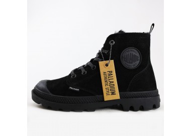 Bottines Pampa hi zip en nubuck Noir de la marque Palladium.
