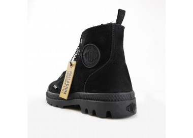 Bottines Pampa hi zip en nubuck Noir de la marque Palladium.