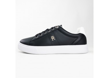 Baskets Essential elevated c en cuir Black de la marque Tommy Hilfiger.