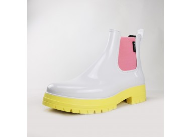Bottines de Pluie Japmod en synthétique Blanc Paille de la marque Française Meduse.