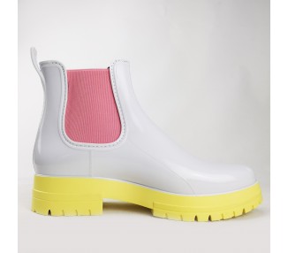 Bottines de Pluie Japmod en synthétique Blanc Paille de la marque Française Meduse.