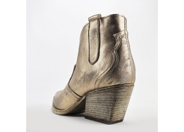 Bottines 702E19 en cuir Berg Nude de la marque Semerdjian SMR.