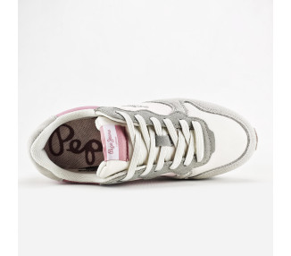 Baskets Rusper Jelly en daim et tissus Face Pink de la marque Pépé Jeans.