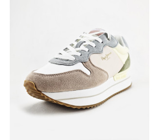 Baskets Rusper Jelly en daim et textile Cornish Yallow de la marque Pépé Jeans.