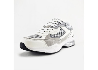 Baskets Dave Evolution en synthétique et Mesh White silver de la marque Pépé Jeans.