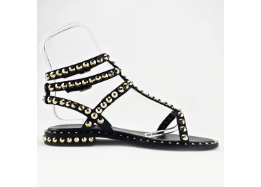 Sandales Play en cuir Noir de la marque ASH.