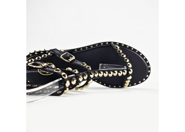 Sandales Play en cuir Noir de la marque ASH.