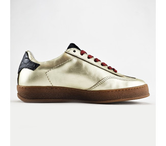 Baskets Risy en cuir Or Noir de la marque SMR23/SEMERDJIAN.