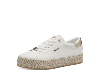 Baskets 23713 en toile blanc or de la marque Tamaris.