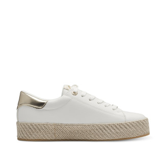 Baskets 23713 en toile blanc or de la marque Tamaris.