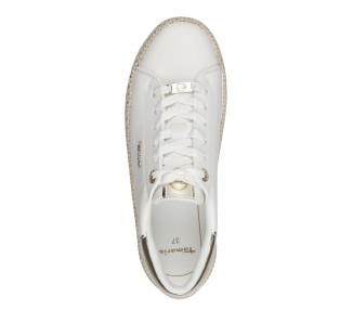 Baskets 23713 en toile blanc or de la marque Tamaris.