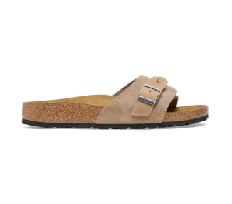 Mules Oita Braided en Daim Taupe de la marque Birkenstock.