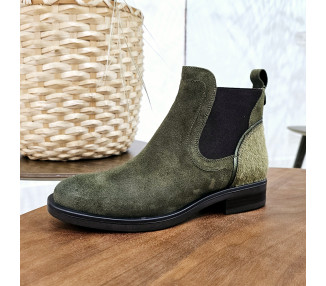 Bottines Dean en daim Vert de la marque MKD.