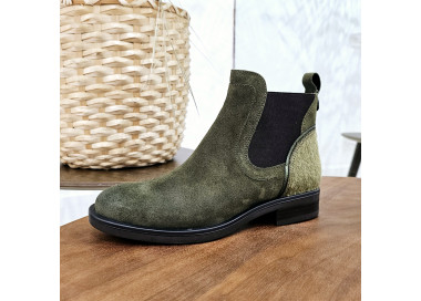 Bottines Dean en daim Vert de la marque MKD.