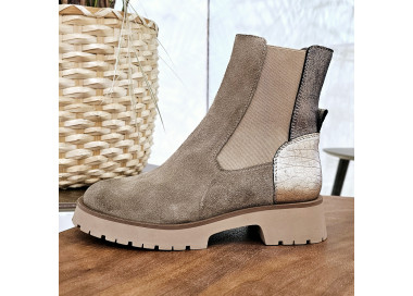 Bottines Nico en daim Naturel de la marque MKD.