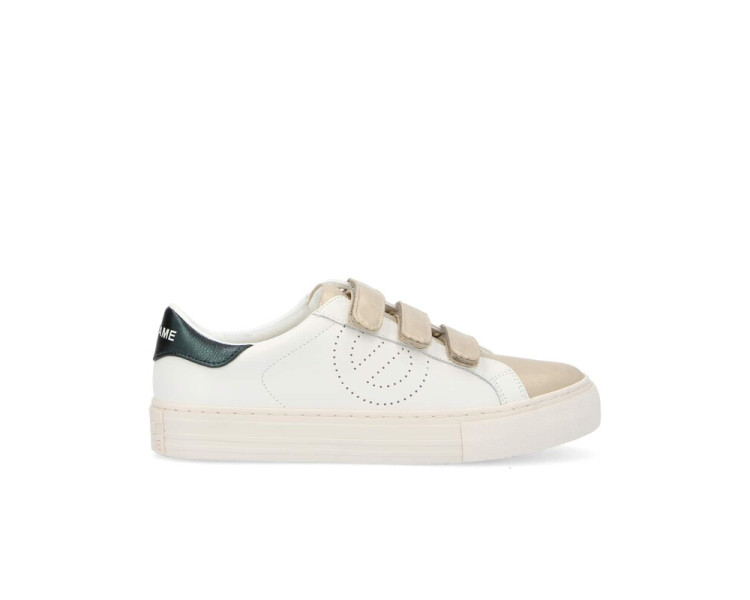 Basket Arcade straps perfos en cuir Dove Gold de la marque NO NAME.