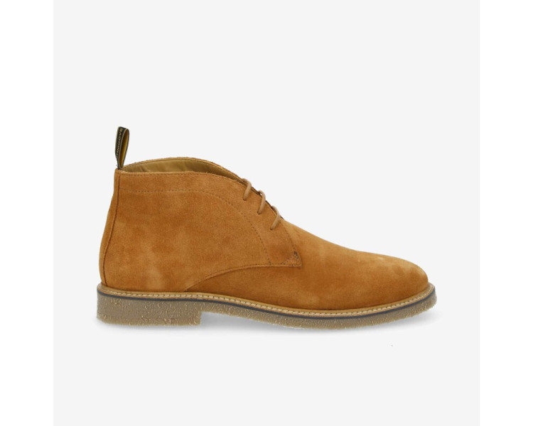 Bottines Dublin desert en daim Chesnut de la marque Schmoove.