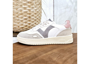 Baskets 257101 en cuir et daim Rose de la marque Victoria.