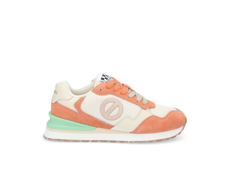 Baskets Tova Runner en daim et tissus Melon Dove Beige de la marque No NAME