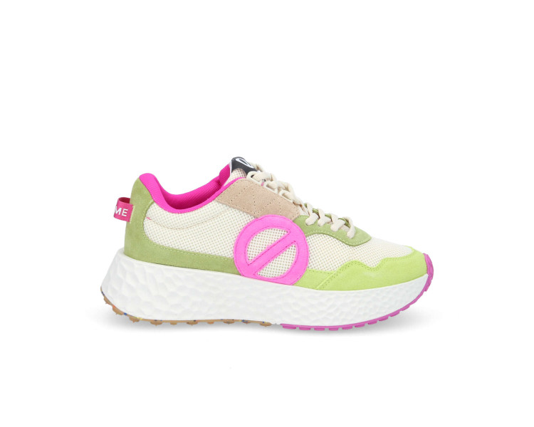 Baskets carter jogger en tissus et daim Lime Apple de la marque NO NAME