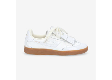Baskets Shefield golf en vernis et cuir Blanc de la marque Schmoove.