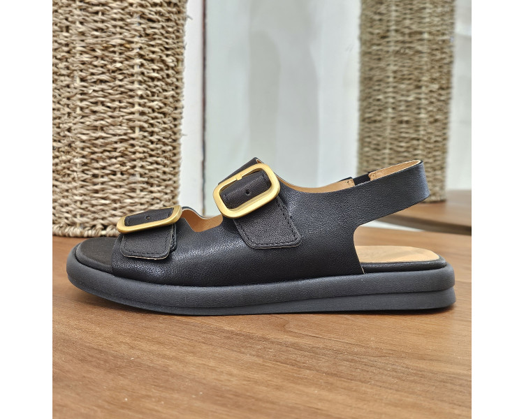Sandales Inge en cuir Noir de la marque Minka.
