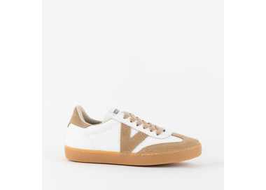Baskets 126207 en cuir et daim Beige de la marque Victoria.