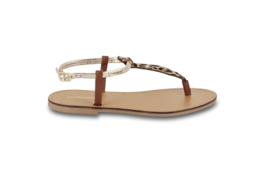 Sandales Harvil en cuir leopard multi de la marque Les tropeziennes.