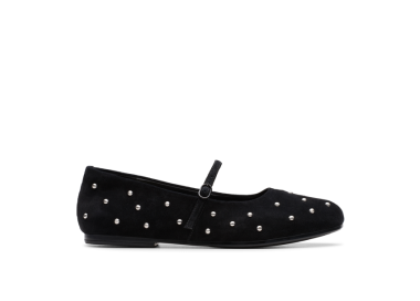 Babies Livia stud en suede noir de la marque Clarks.