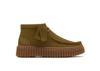 Bottines Torhill moss en suede Vert de la marque Clarks.