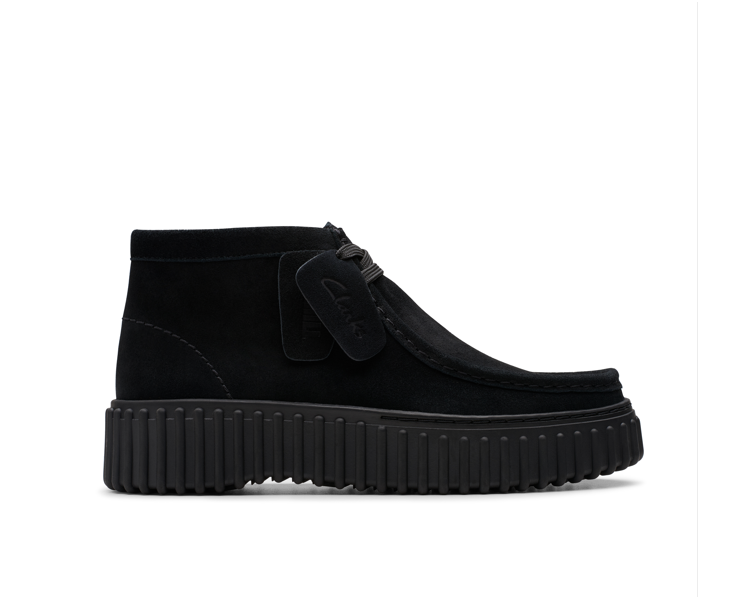 Bottines Torhill moss en daim noir de la marque Clarks.