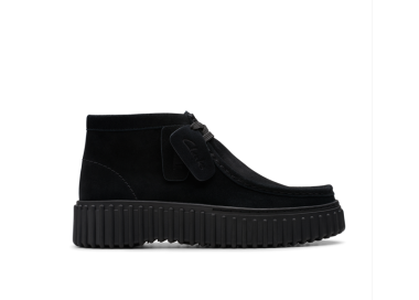 Bottines Torhill moss en daim noir de la marque Clarks.