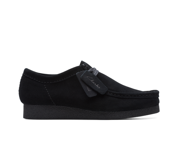 Derby Wallabee evo en suede black de la marque Clarks.