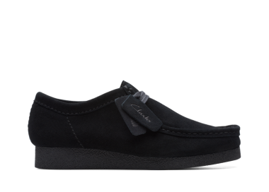 Derby Wallabee evo en suede black de la marque Clarks.