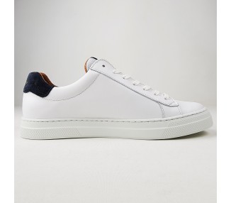 Tennis Spark Clay en cuir White Azul de la marque SCHMOOVE.