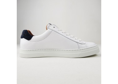Tennis Spark Clay en cuir White Azul de la marque SCHMOOVE.